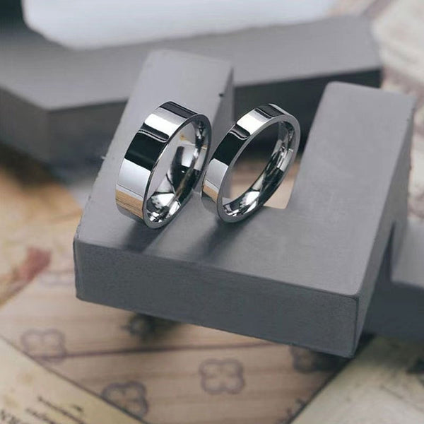 Elegant Minimalist Stainless Steel Ring - Versatile & Trendy for Couples, Perfect for Casual Attire or Sports