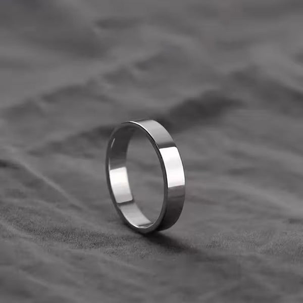 Elegant Minimalist Stainless Steel Ring - Versatile & Trendy for Couples, Perfect for Casual Attire or Sports