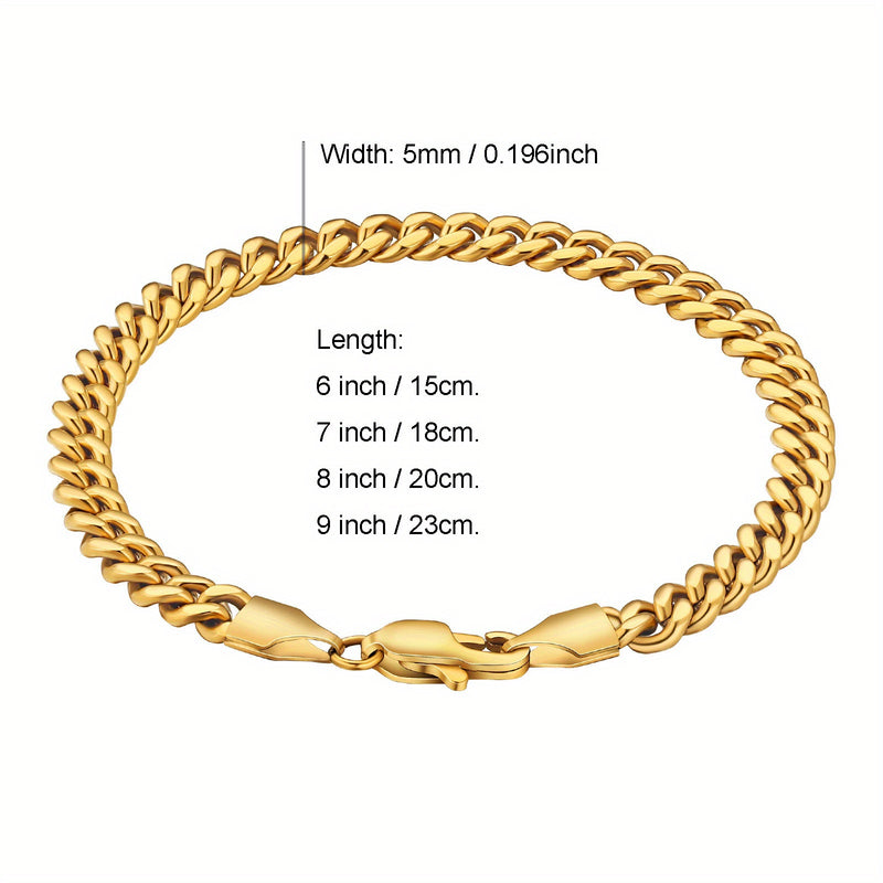 1pc Chain Bracelet, Fashion Minimalist Bracelet, Father's Day Gift