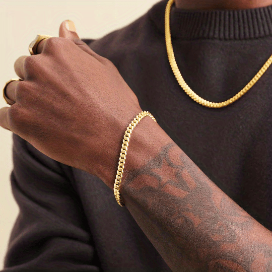 1pc Chain Bracelet, Fashion Minimalist Bracelet, Father's Day Gift