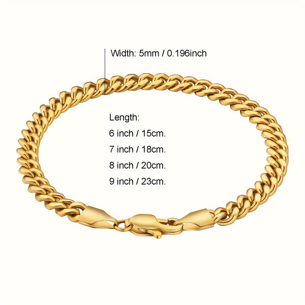 1pc Chain Bracelet, Fashion Minimalist Bracelet, Father's Day Gift