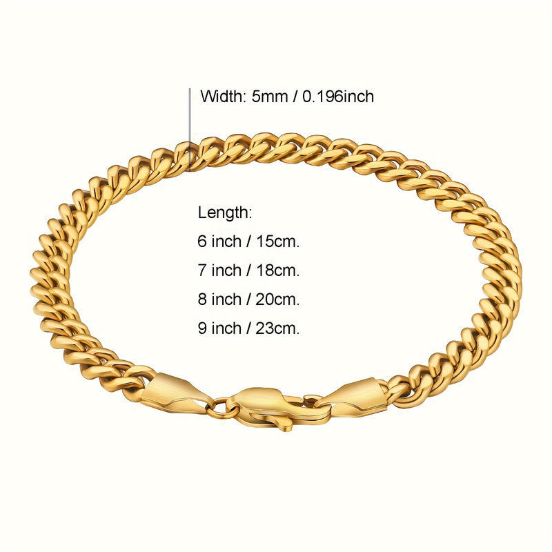 1pc Chain Bracelet, Fashion Minimalist Bracelet, Father's Day Gift