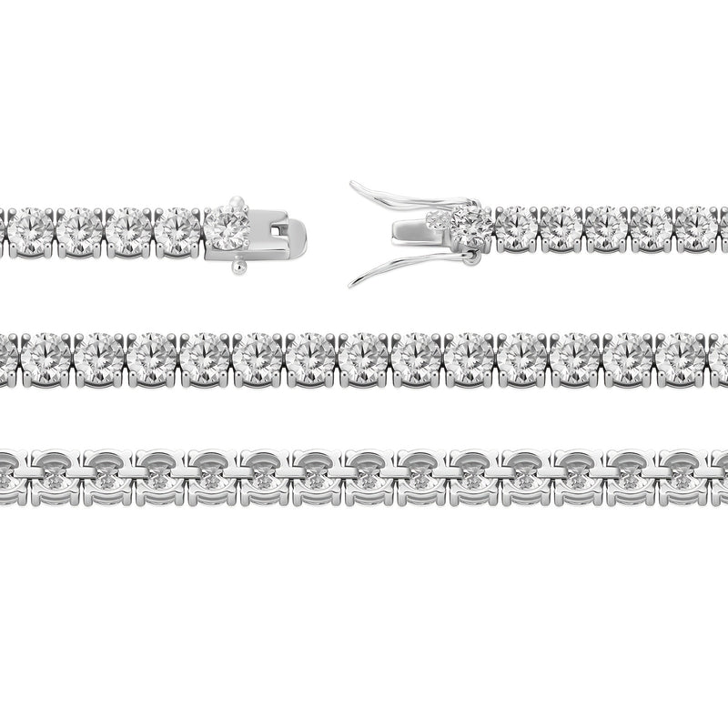 ICEDCHICS Men's 5mm Tennis Bracelet - Fashionable Copper with Synthetic Zirconia, 14K Gold Plated for Durability & Shine, ICED CHICS