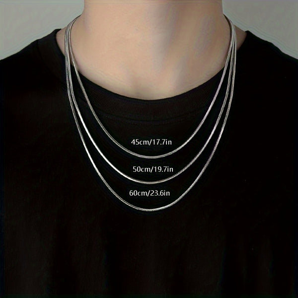 1pc Men's Stainless Steel Hip Hop Clavicle Chain Necklace