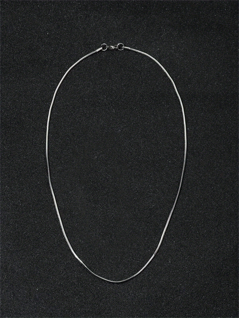 1pc Men's Minimalist Silver Chain Necklace, Hip Hop Punk Style Fashion Jewelry Gift for Father's Day