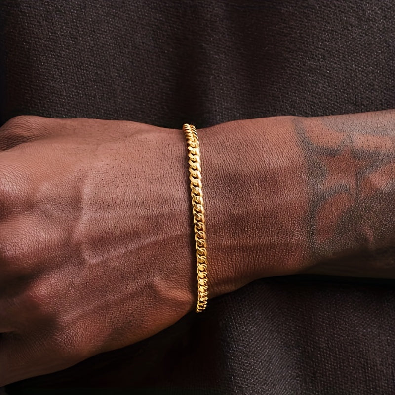 1pc Chain Bracelet, Fashion Minimalist Bracelet, Father's Day Gift