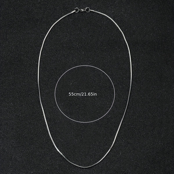 1pc Men's Minimalist Silver Chain Necklace, Hip Hop Punk Style Fashion Jewelry Gift for Father's Day