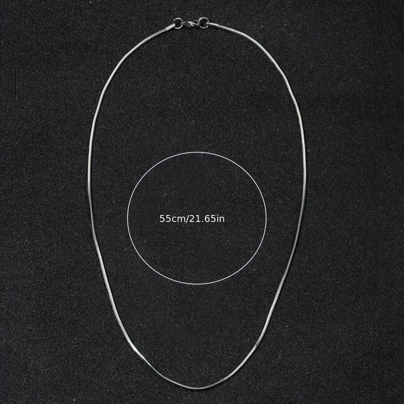 1pc Men's Minimalist Silver Chain Necklace, Hip Hop Punk Style Fashion Jewelry Gift for Father's Day