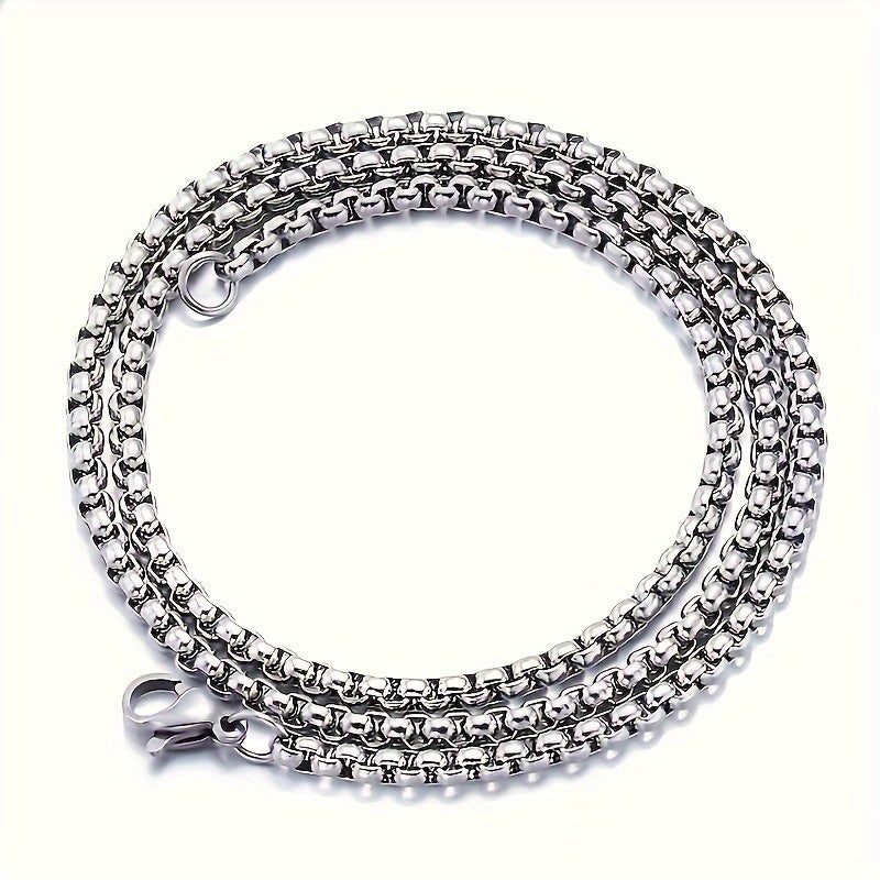 1pc Titanium Steel Necklace, Street Fashionable Hip Hop Jewelry Accessories For Men, father's day gift