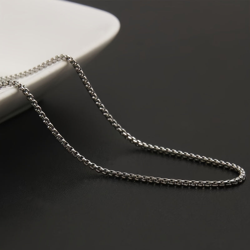 1pc Titanium Steel Necklace, Street Fashionable Hip Hop Jewelry Accessories For Men, father's day gift