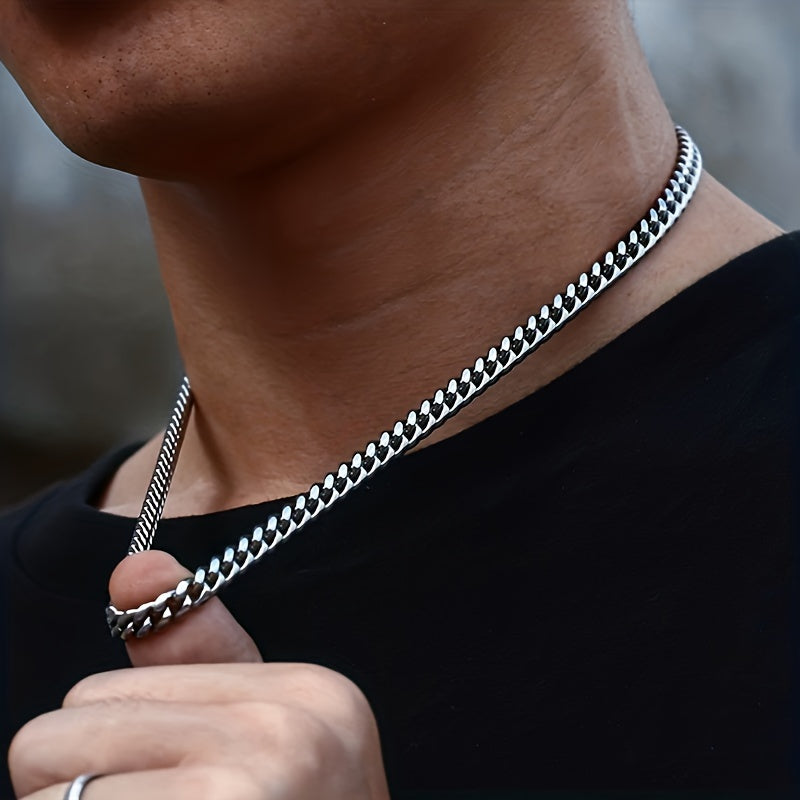 1pc Stainless Steel Men's Necklace, Trendy Accessories