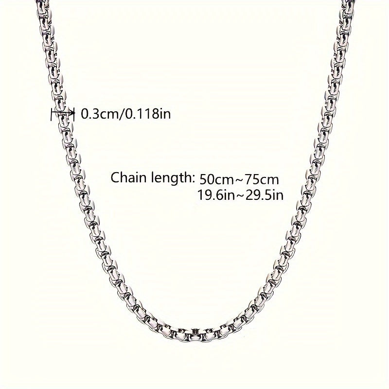 1pc Titanium Steel Necklace, Street Fashionable Hip Hop Jewelry Accessories For Men, father's day gift