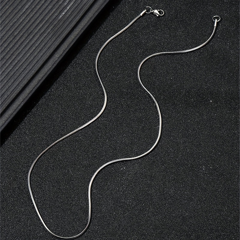 1pc Men's Minimalist Silver Chain Necklace, Hip Hop Punk Style Fashion Jewelry Gift for Father's Day