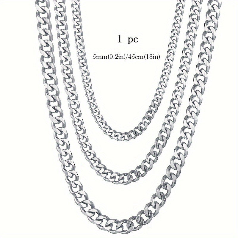 1pc Stainless Steel Men's Necklace, Trendy Accessories