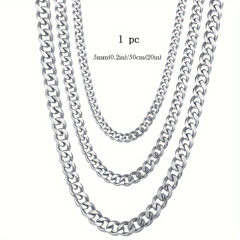 1pc Stainless Steel Men's Necklace, Trendy Accessories